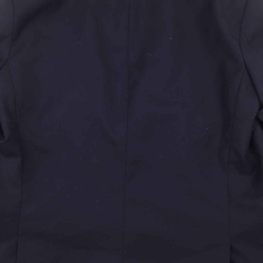 Preworn Mens Blue Polyacrylate Fibre Jacket Blazer Size 46