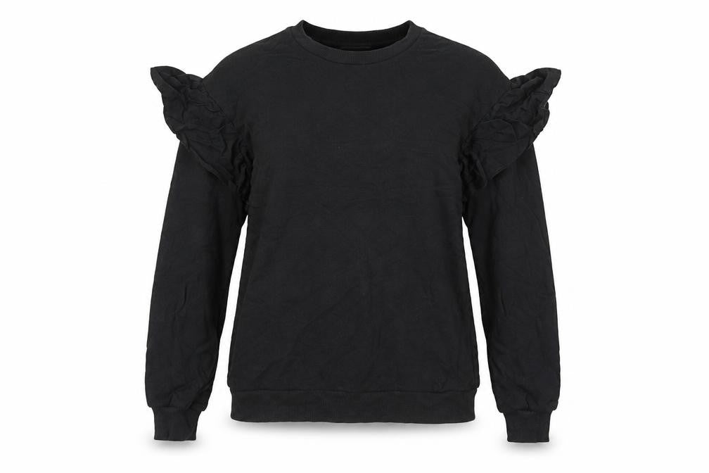 H&M Womens Black Round Neck 100% Cotton Pullover Jumper Size S