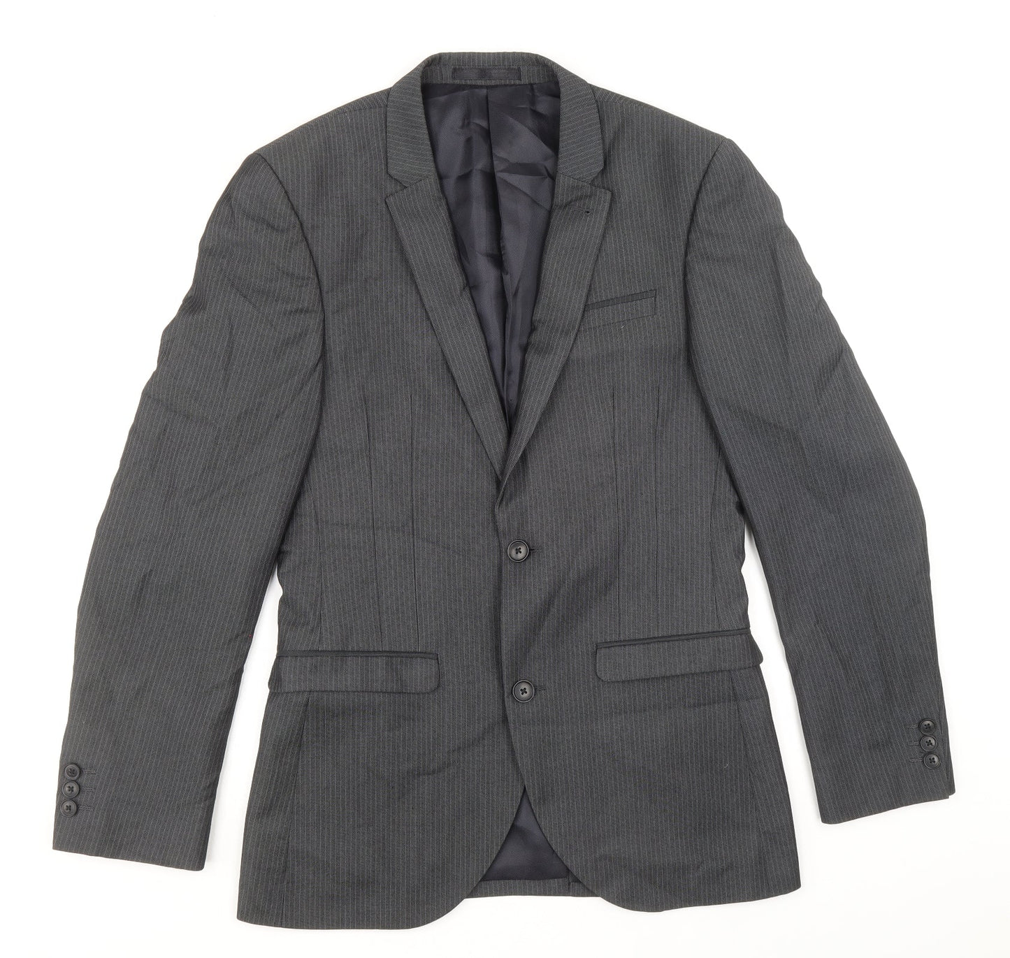 Marks and Spencer Mens Grey Polyester Jacket Suit Jacket Size 39