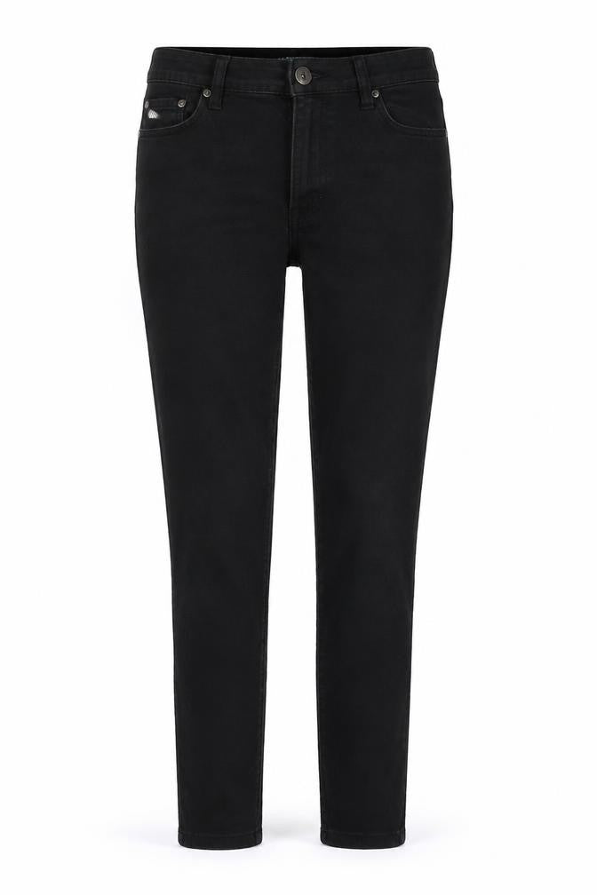 Preworn Womens Black Cotton Skinny Jeans Size 8 Slim Zip