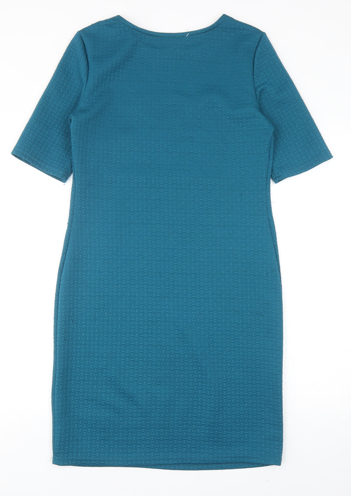 Forever Womens Blue Polyester Shift Size M Round Neck Pullover