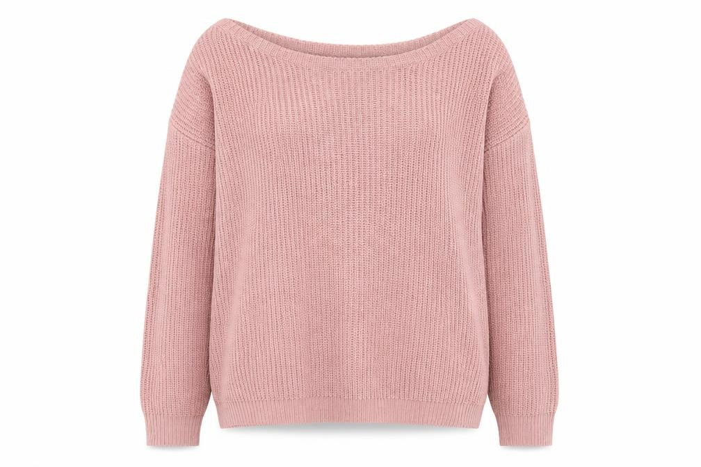 Missguided Womens Pink Boat Neck Acrylic Pullover Jumper Size M
