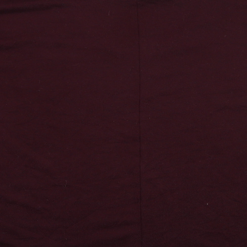 New Look Womens Red V-Neck Polyester Pullover Jumper Size M