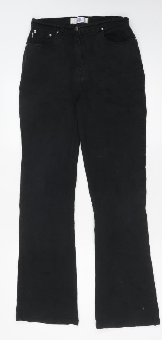 JDV Womens Black Cotton Straight Jeans Size 28 in L31 in Regular Button
