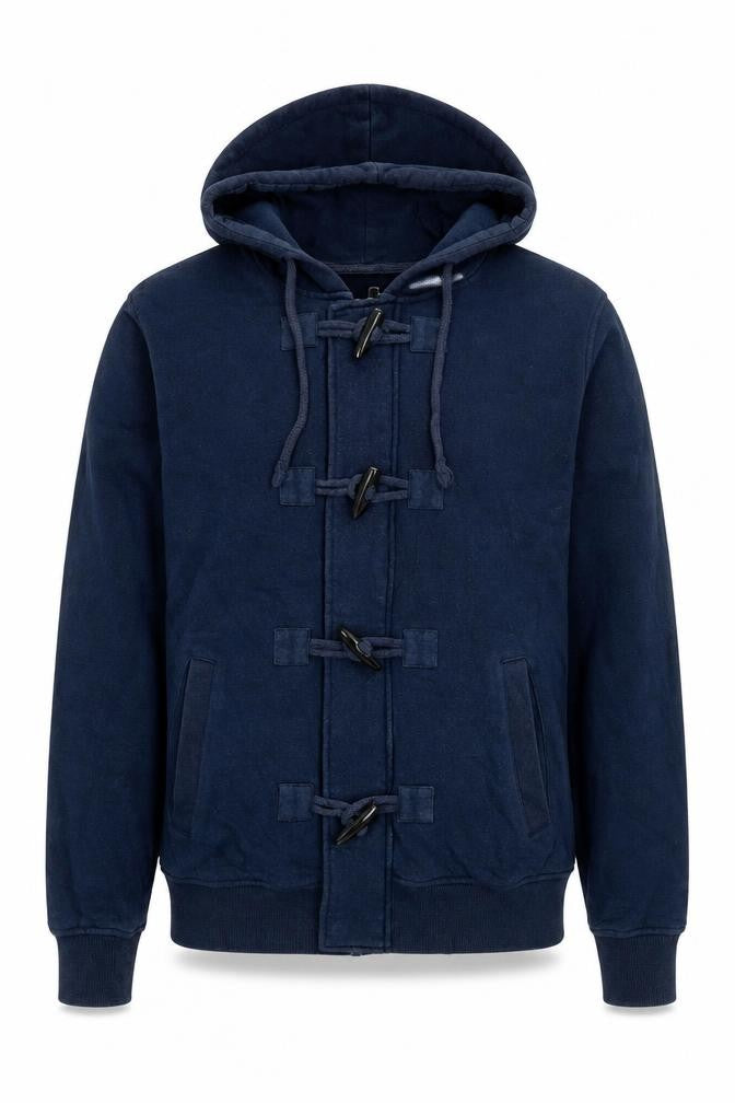 Your Turn Mens Blue Cotton Pullover Hoodie Size S