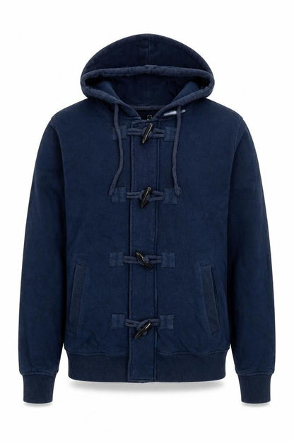 Your Turn Mens Blue Cotton Pullover Hoodie Size S