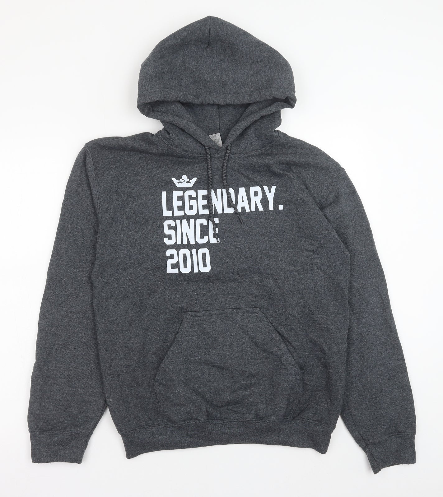 Gildan Mens Grey Cotton Pullover Hoodie Size S - Legendary. Since 2010