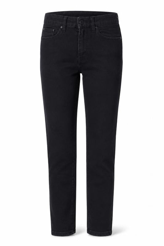 Denim & Co. Womens Black Cotton Skinny Jeans Size 8 L26 in Regular Button