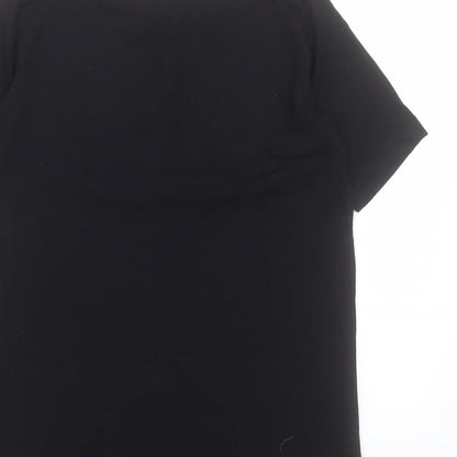 Select Womens Black Viscose Basic T-Shirt Size 8 Round Neck