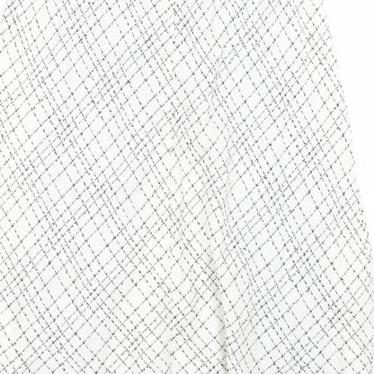 Zara Womens White Geometric Cotton Skort Size S
