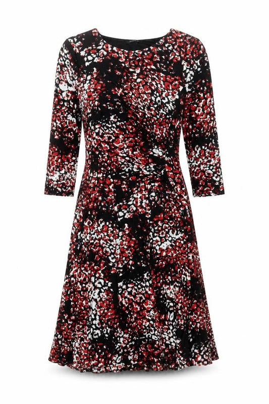 Roman Womens Multicoloured Animal Print Viscose Shift Size 10 Round Neck Pullover - Leopard Print