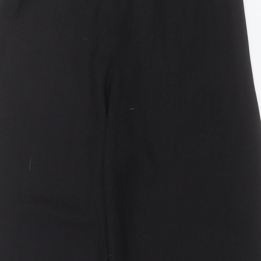 Roman Womens Black Polyester Trousers Size 14 Regular Zip