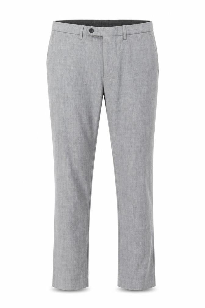 Preworn Womens Grey Polyester Trousers Size 32 in Regular Button