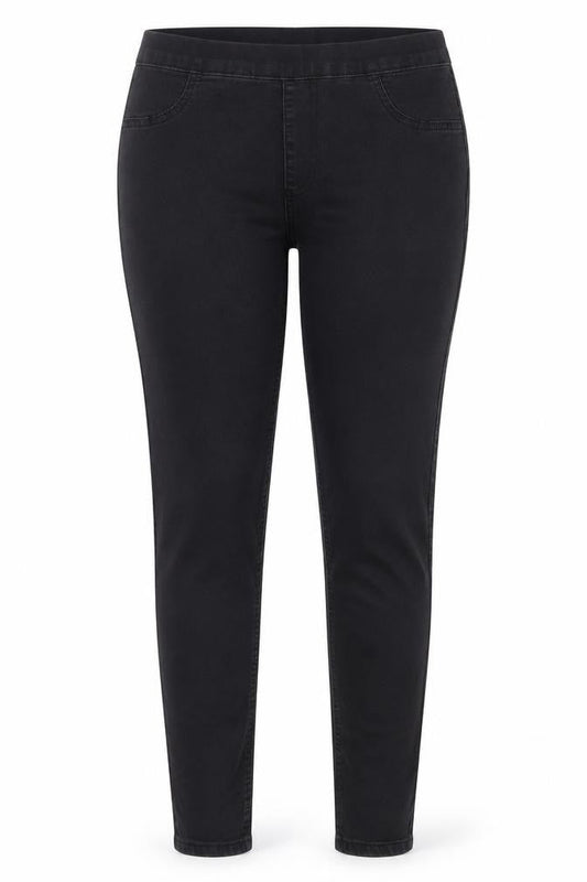 Preworn Womens Black Cotton Jegging Jeans Size 32 in Regular