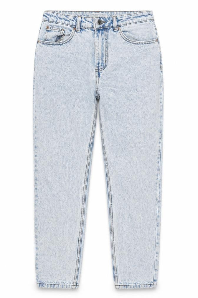 Denim & Co. Womens Blue Cotton Straight Jeans Size 10 Regular Zip