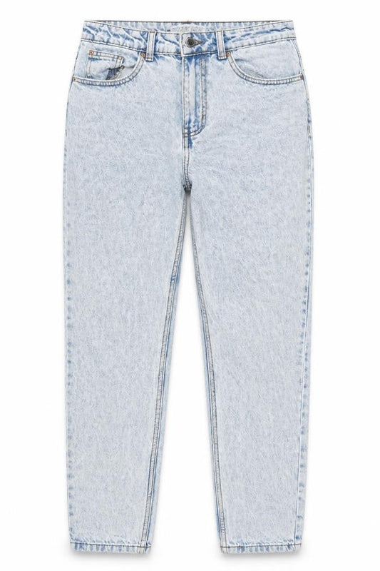 Denim & Co. Womens Blue Cotton Straight Jeans Size 10 Regular Zip
