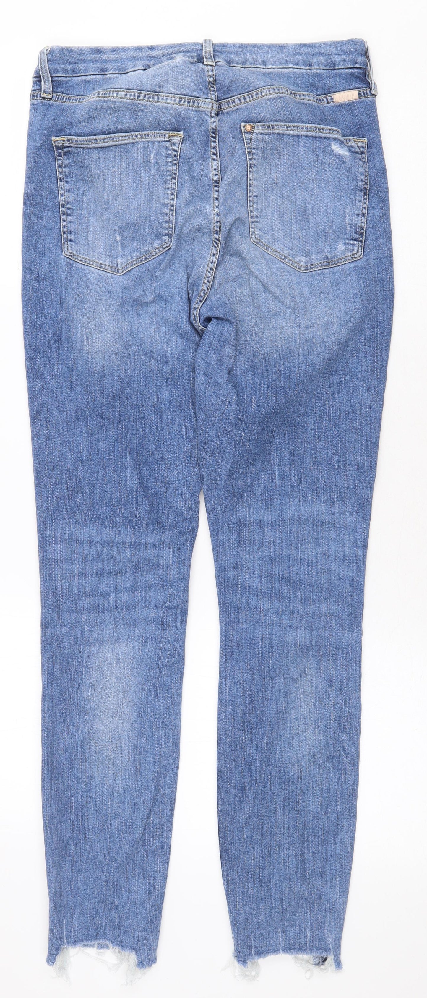 Preworn Mens Blue Cotton Skinny Jeans Size 30 in Regular Zip