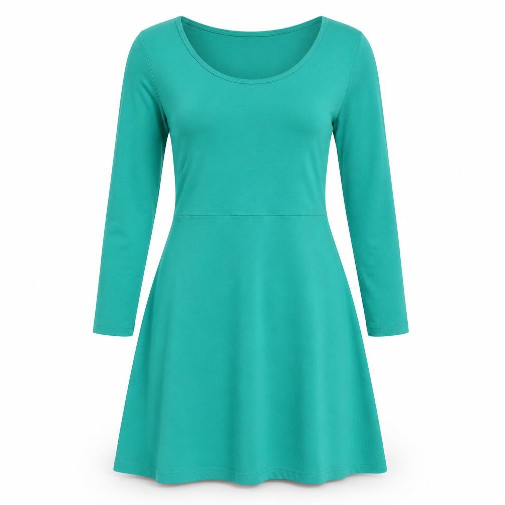 Atmosphere Womens Green Polyester A-Line Size 12 Scoop Neck Pullover