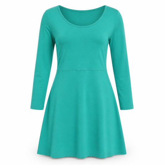 Atmosphere Womens Green Polyester A-Line Size 12 Scoop Neck Pullover