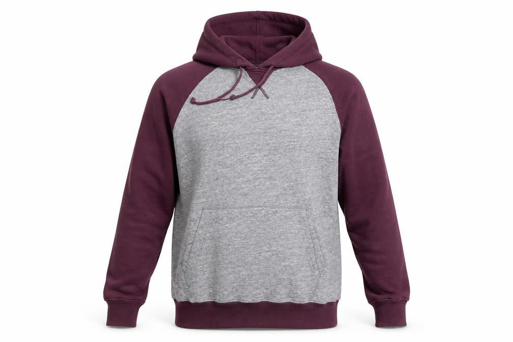 Easy Mens Pink Cotton Pullover Hoodie Size S