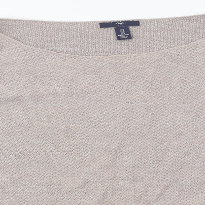 Gap Womens Beige Polyester Pullover Sweatshirt Size S Pullover