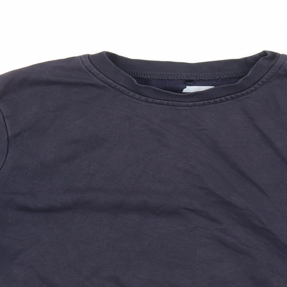 George Boys Blue Cotton Pullover Sweatshirt Size 9-10 Years Pullover