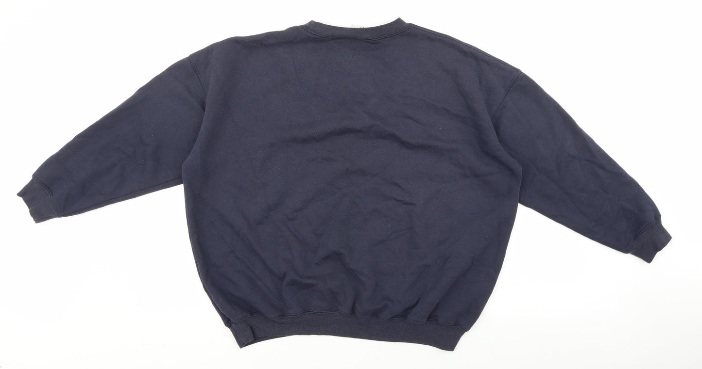 Damart Mens Black Cotton Pullover Sweatshirt Size M