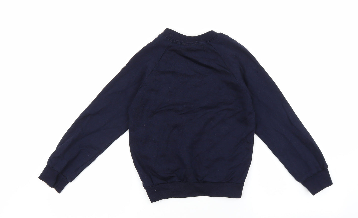 Truform Boys Blue 100% Cotton Pullover Sweatshirt Size 7-8 Years Pullover