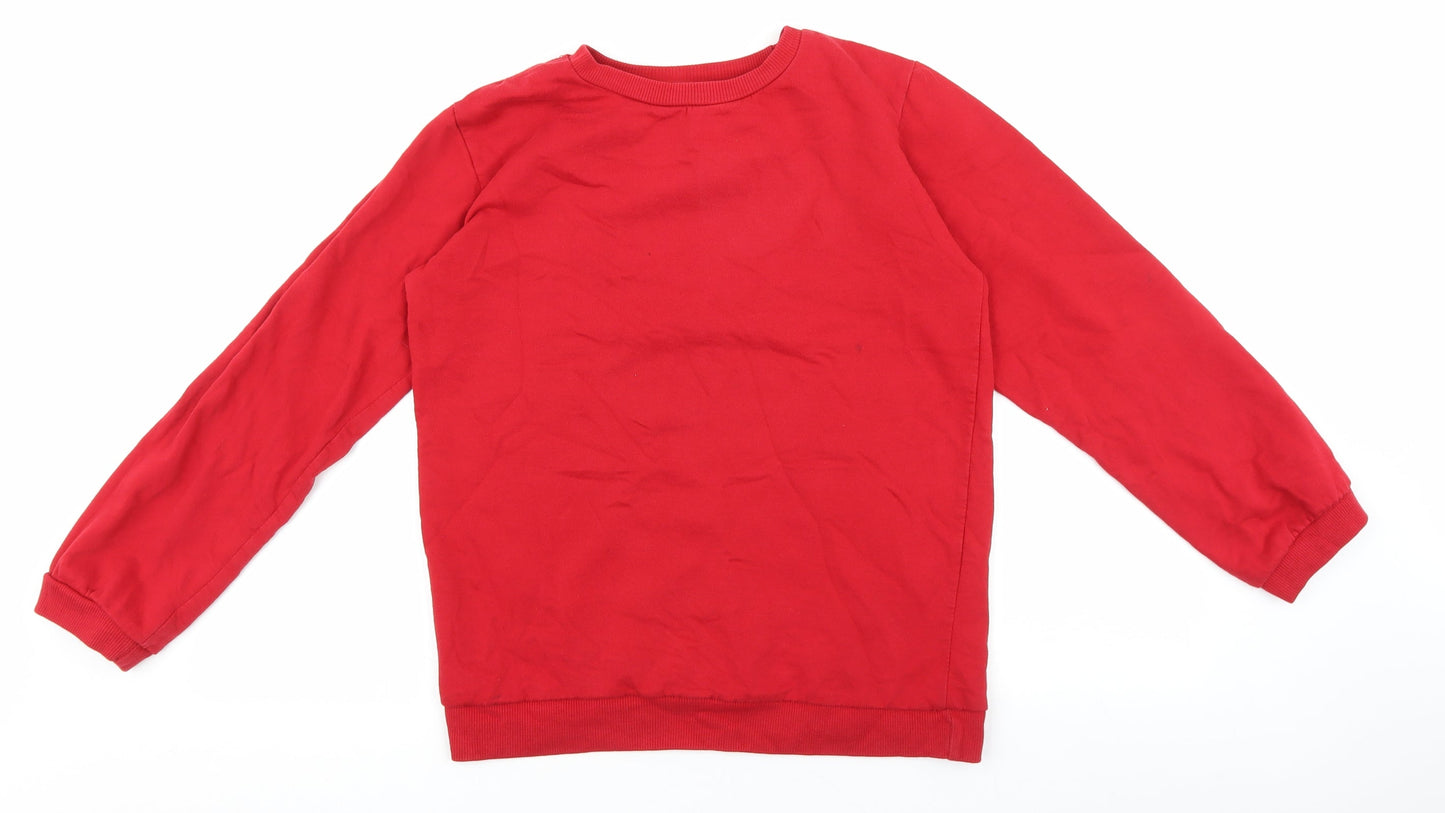 PEP&CO Boys Red Cotton Pullover Sweatshirt Size 12-13 Years Pullover