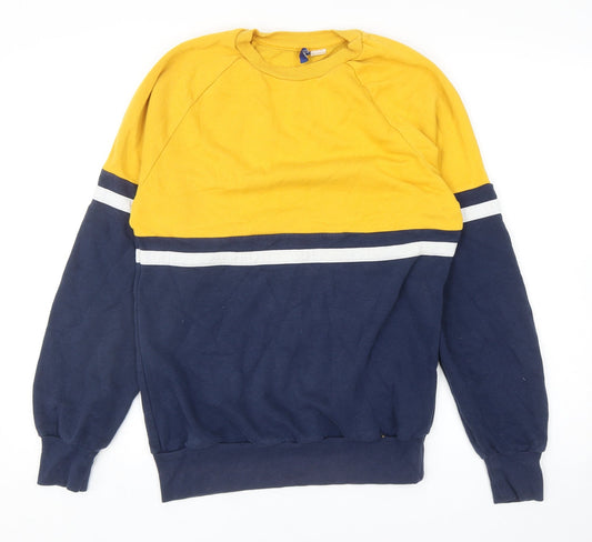 Preloved Divided by H&M Mens Multicoloured Polyester Pullover Sweatshirt Size XS - Front