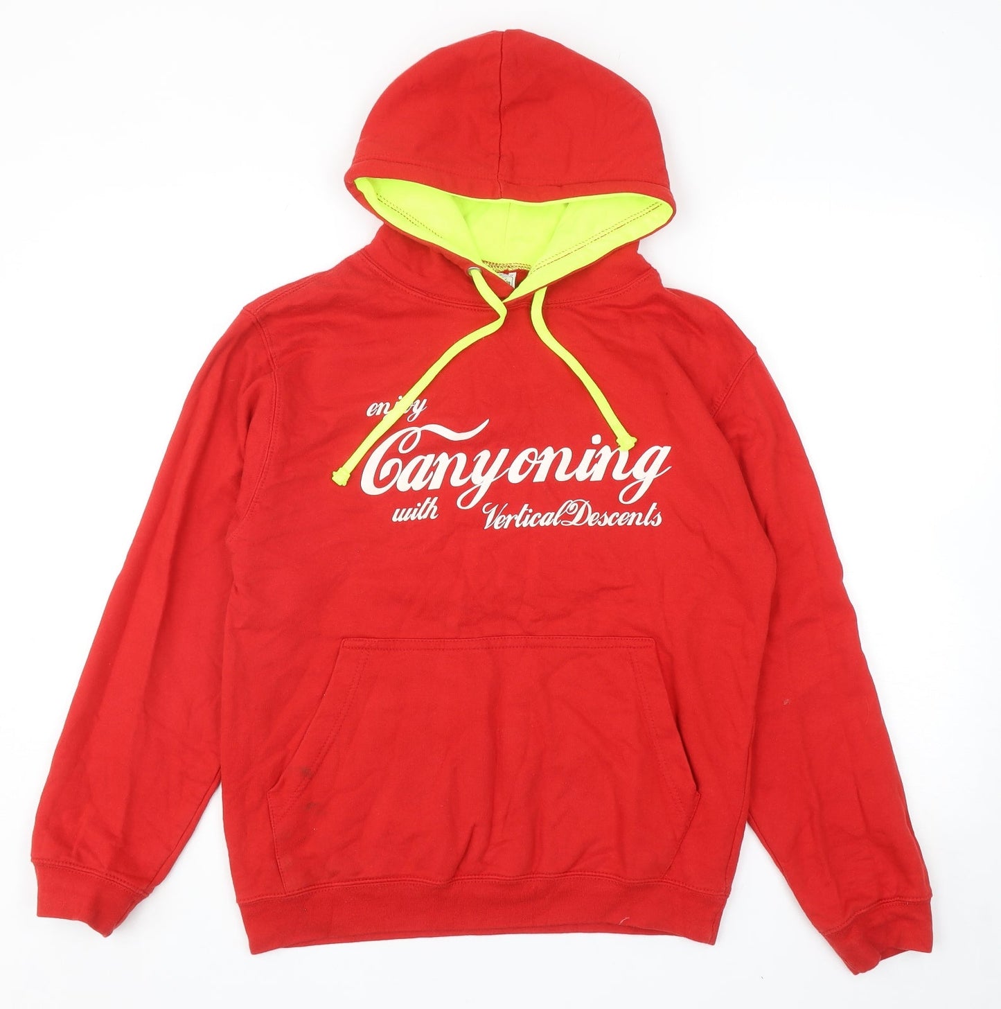 All We Do is Mens Red Cotton Pullover Hoodie Size S
