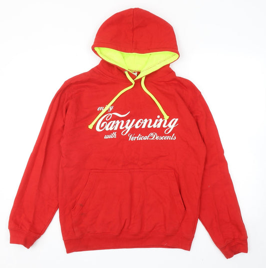 All We Do is Mens Red Cotton Pullover Hoodie Size S