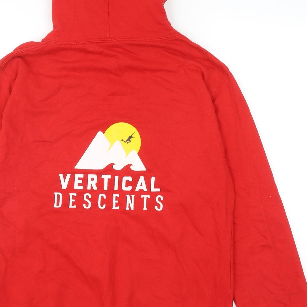 All We Do is Mens Red Cotton Pullover Hoodie Size S