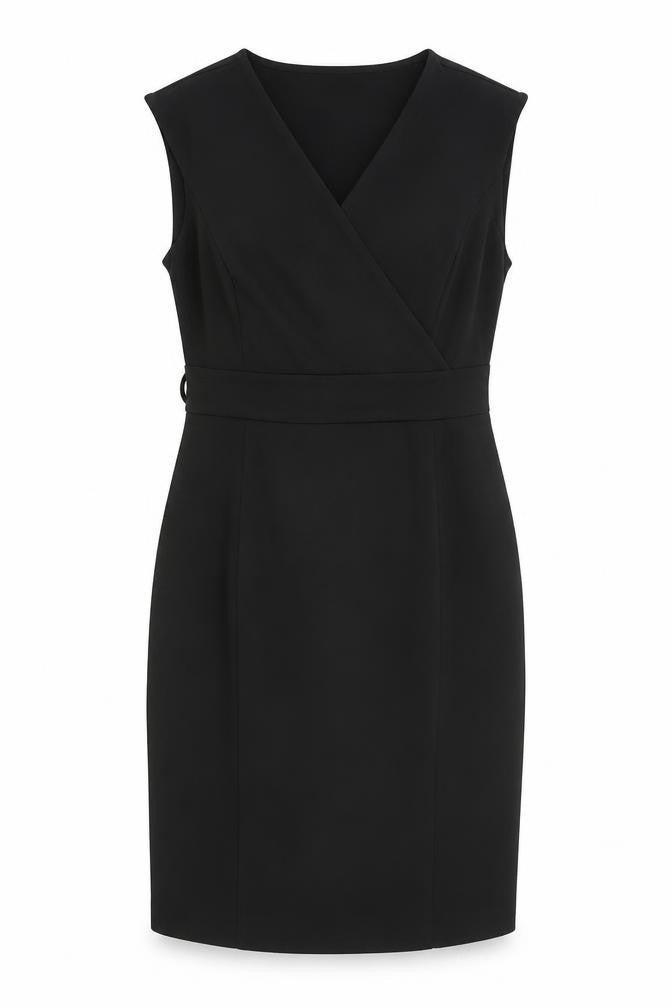 Allegra K Womens Black Polyester Shift Size M Sweetheart Zip