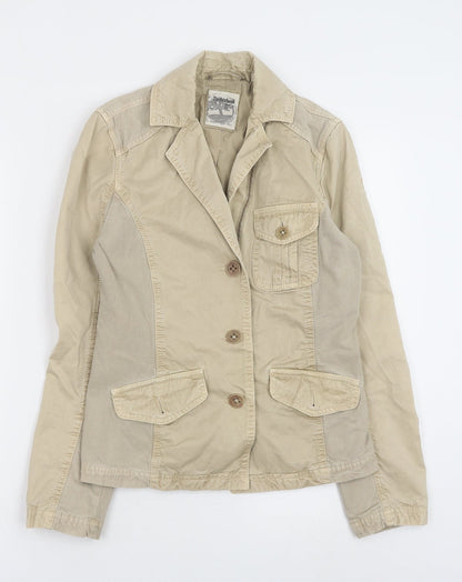 Timberland Womens Beige Jacket Size 8 Button