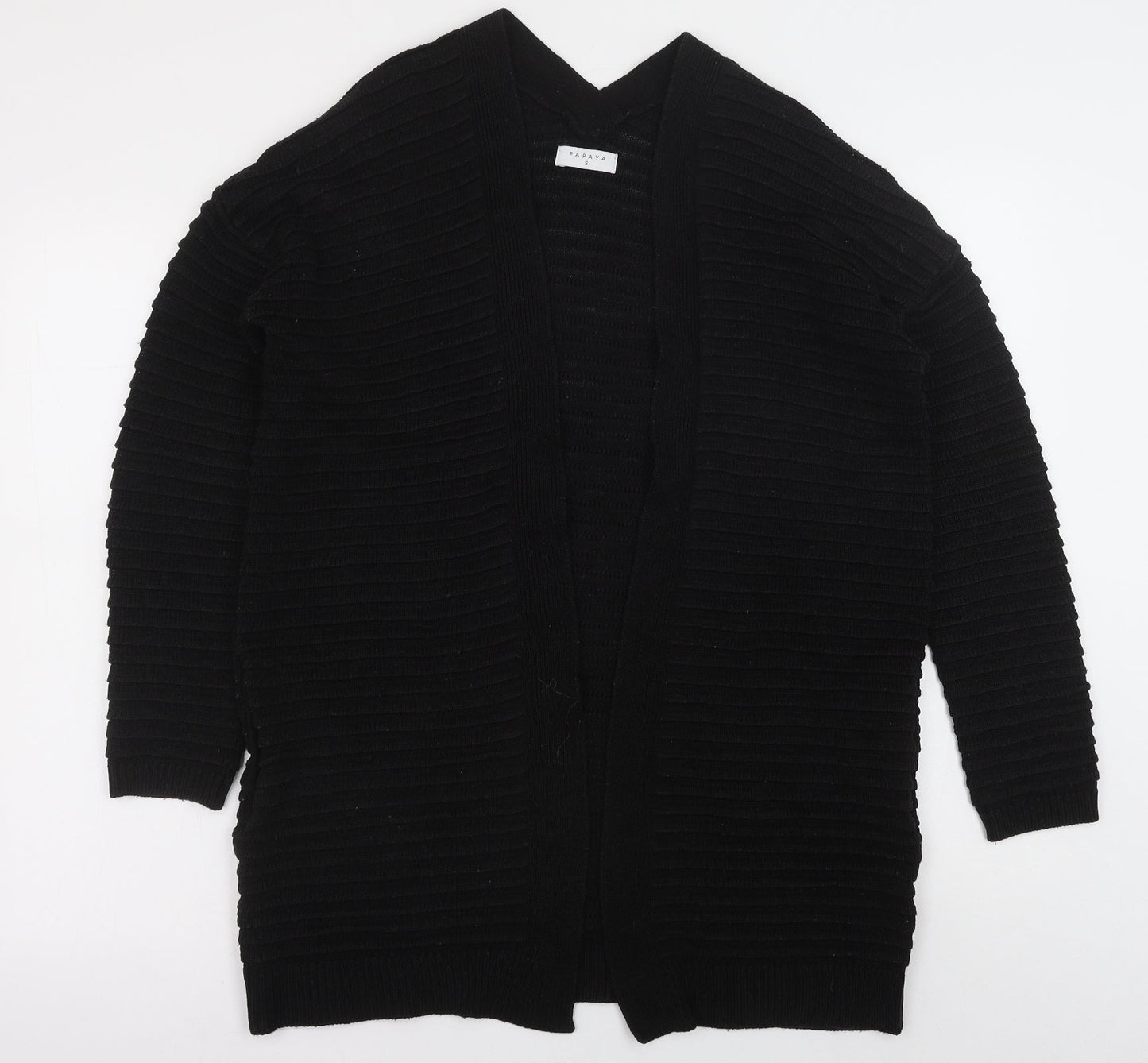 Matalan Womens Black V-Neck Acrylic Cardigan Jumper Size S