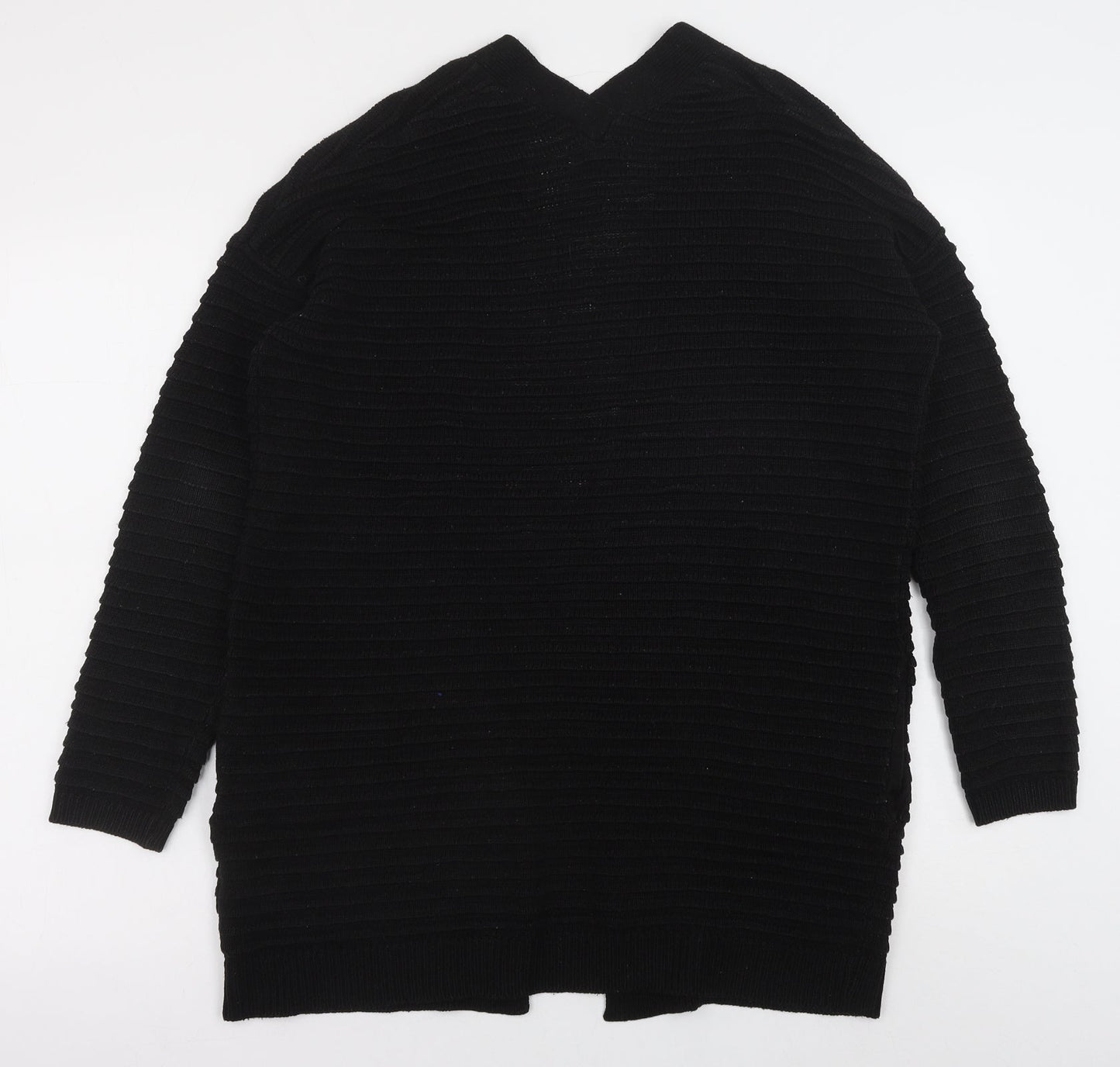 Matalan Womens Black V-Neck Acrylic Cardigan Jumper Size S