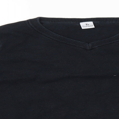 Tu Boys Black Cotton Pullover Sweatshirt Size 12 Years Pullover