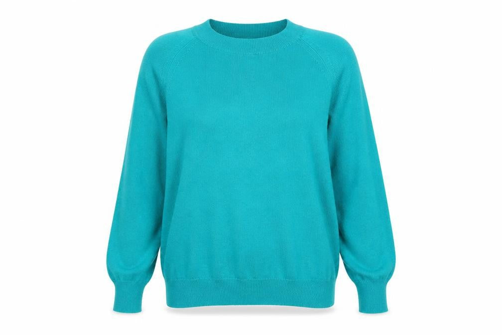Preworn Womens Green Crew Neck Viscose Pullover Jumper Size 20