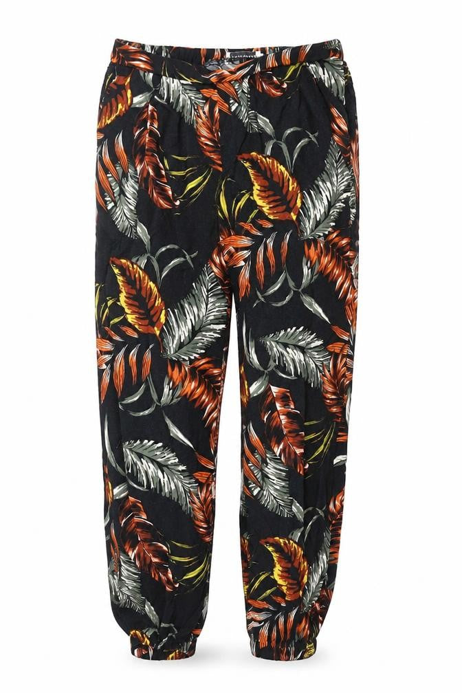 Paraphrase Womens Multicoloured Geometric Viscose Bloomer Trousers Size 10 Regular