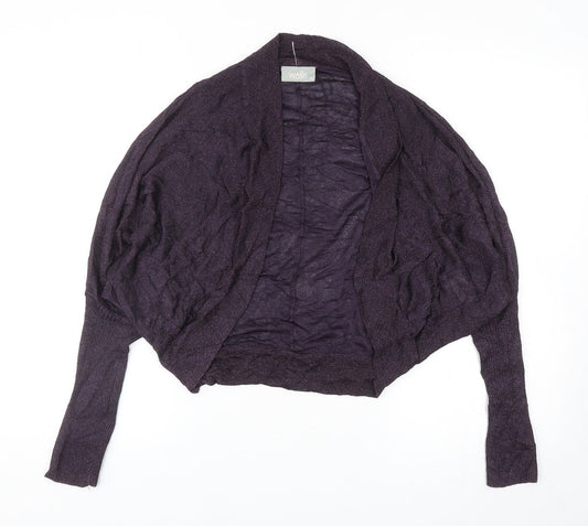 Wallis Womens Purple V-Neck Viscose Cardigan Jumper Size M