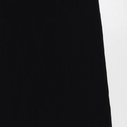 Next Womens Black Herringbone Viscose A-Line Size 10 Mock Neck Pullover