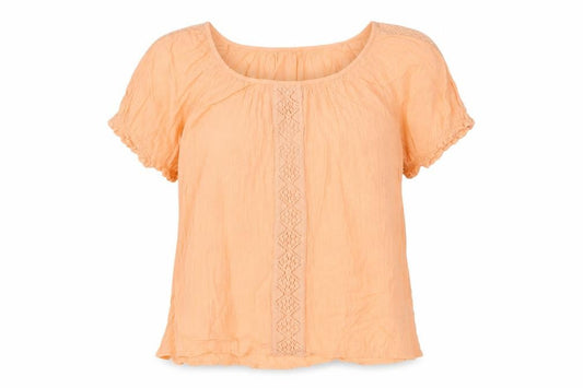F&F Womens Orange Viscose Basic T-Shirt Size 10 Round Neck