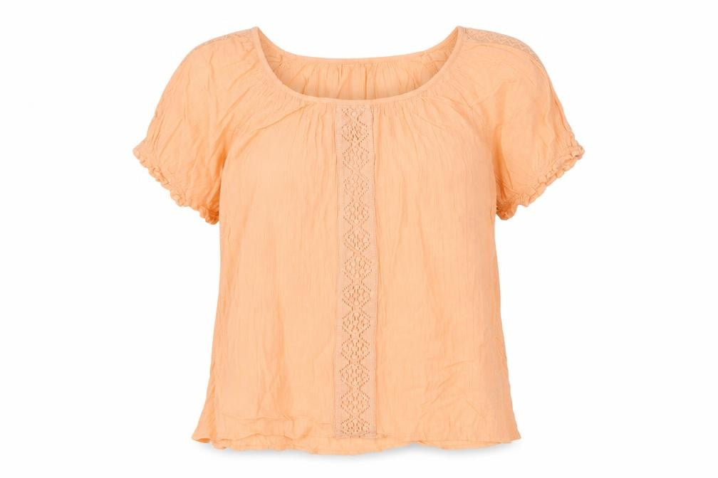 F&F Womens Orange Viscose Basic T-Shirt Size 10 Round Neck