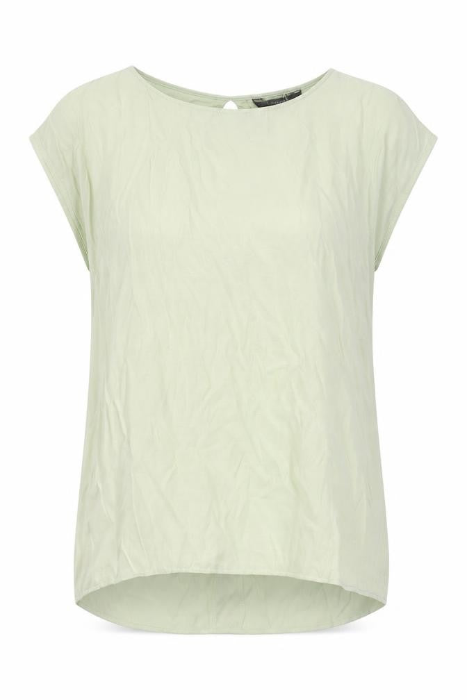 Primark Womens Green Polyester Basic Blouse Size 6 Round Neck