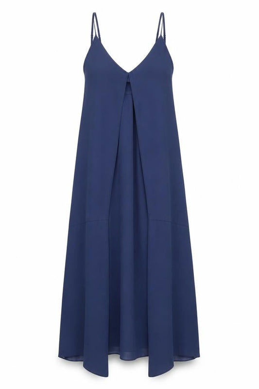 ASOS Womens Blue Polyester Maxi Size 8 V-Neck Zip