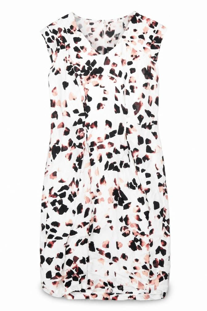 In Wear Womens Multicoloured Geometric Polyester Tank Dress Size 10 V-Neck Zip
