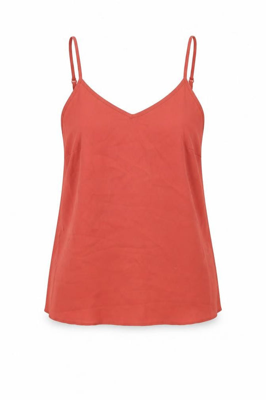 atmospherw Womens Orange Polyester Camisole Tank Size 8 V-Neck