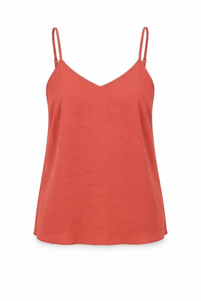Atmosphere Womens Orange Polyester Camisole Tank Size 8 V-Neck