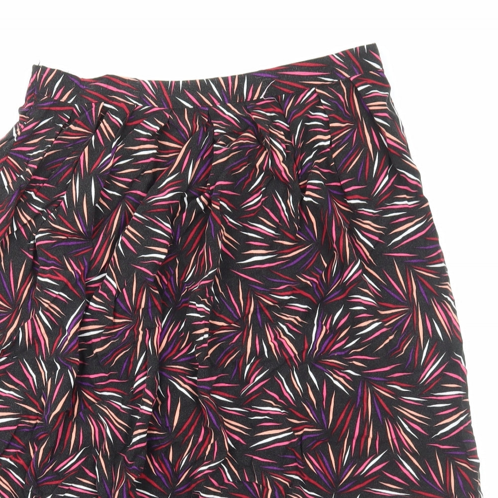 Sarah Hamilton Womens Multicoloured Geometric Viscose Flare Skirt Size 12